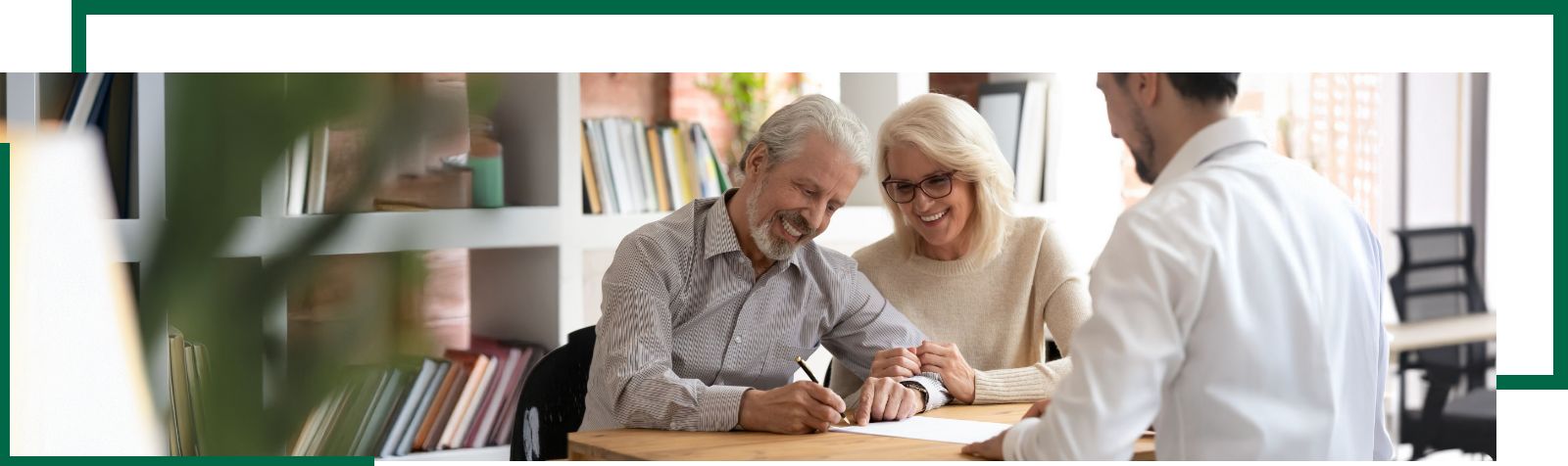 Broad Wealth Management - senior clients completing fee agreement